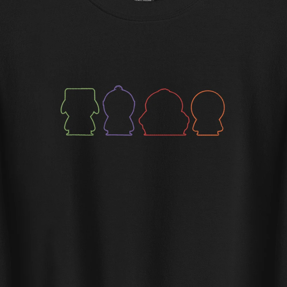 South Park Embroidered Boys Silhouettes Crewneck