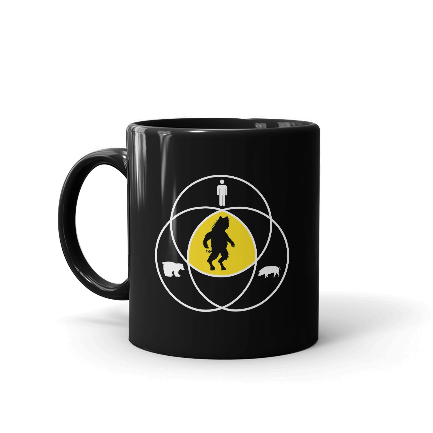 South Park ManBearPig Venn Diagram Black Mug