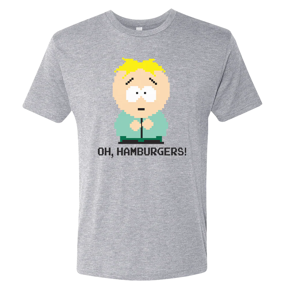 South Park Butters Oh Hamburgers Men's Tri-Blend T-Shirt