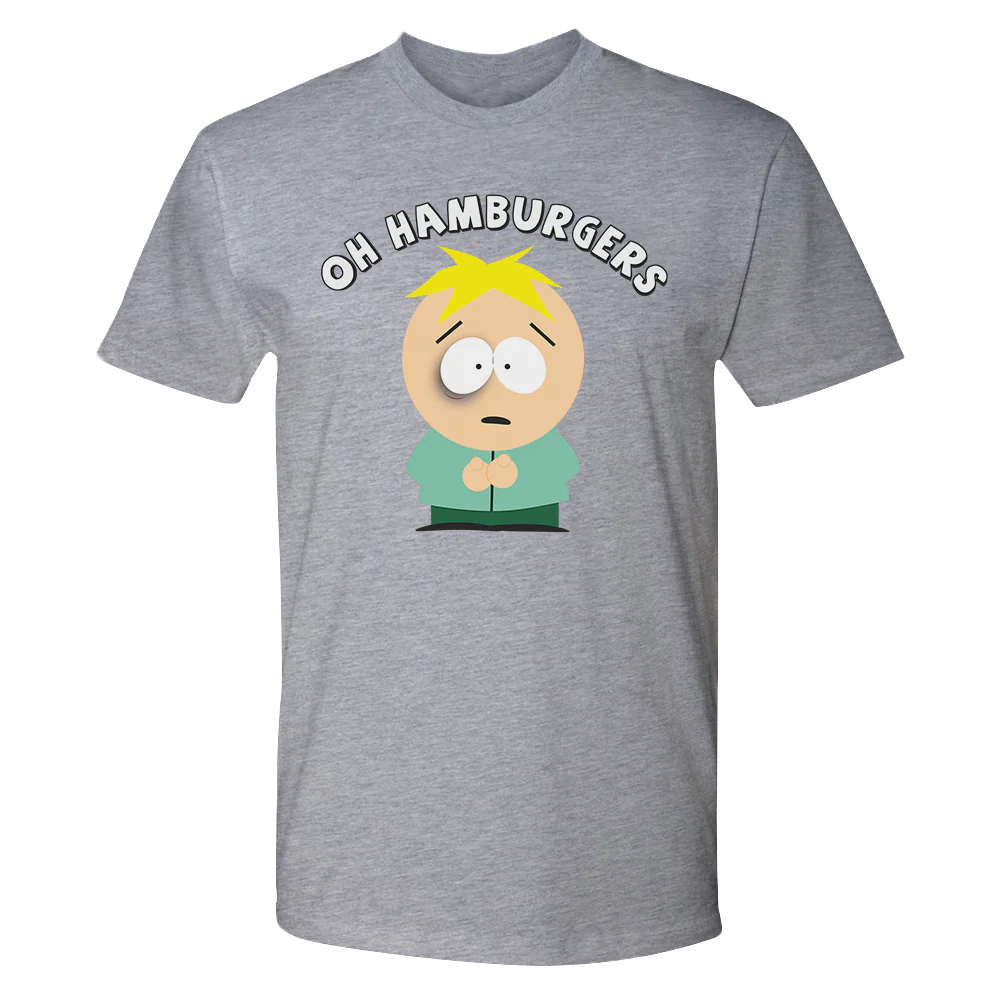 South Park Butters Oh Hamburgers Adult Short Sleeve T-Shirt