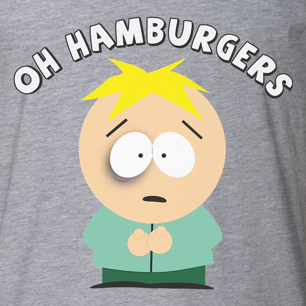 South Park Butters Oh Hamburgers Adult Short Sleeve T-Shirt