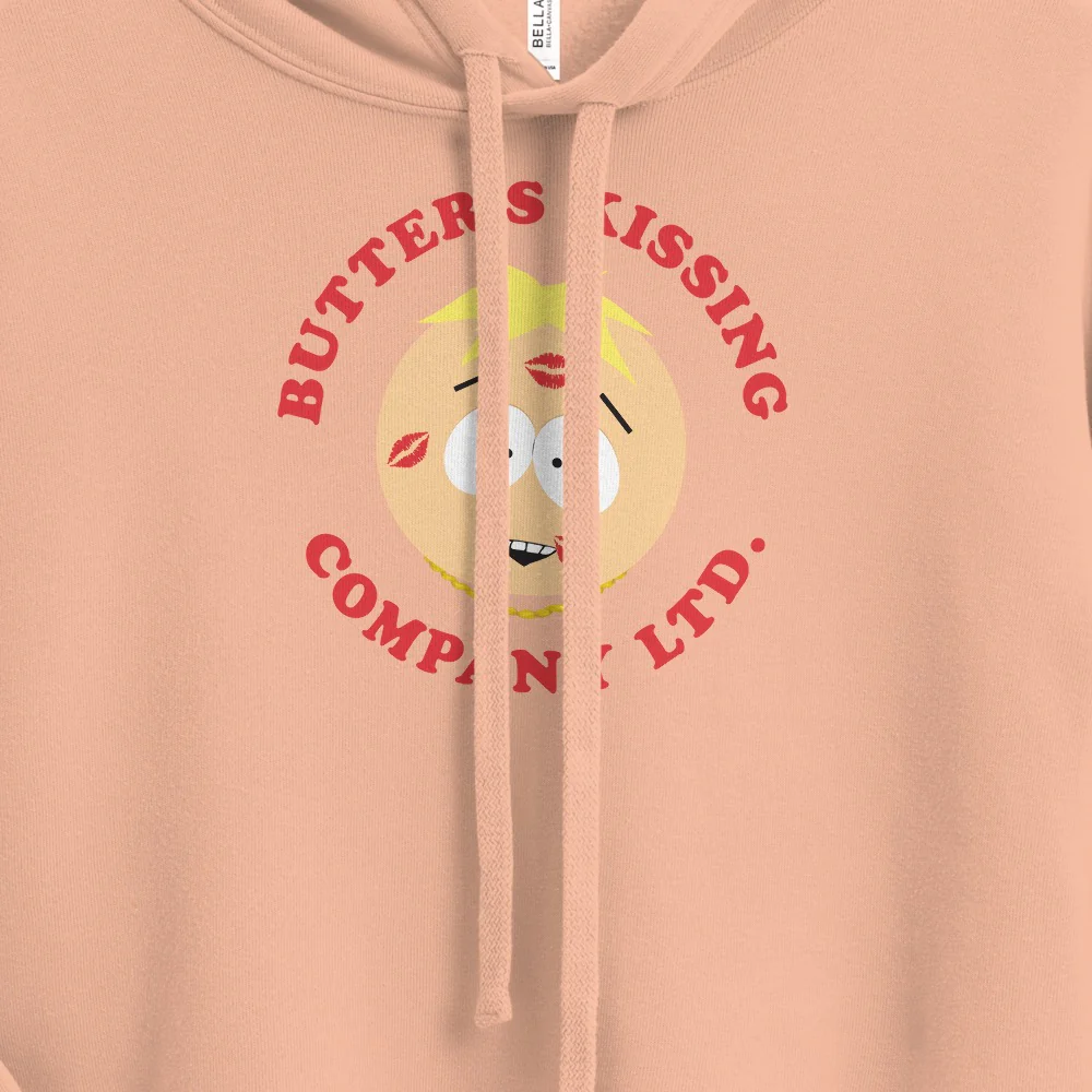 South Park Butter's Kissing Company Women's Fleece Crop Hooded Sweatshirt