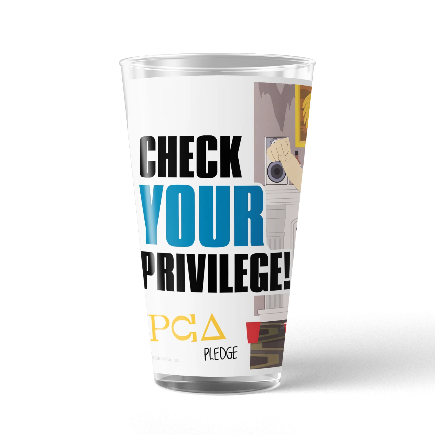 South Park PC Principal Check Your Privilege! 17 oz Pint Glass