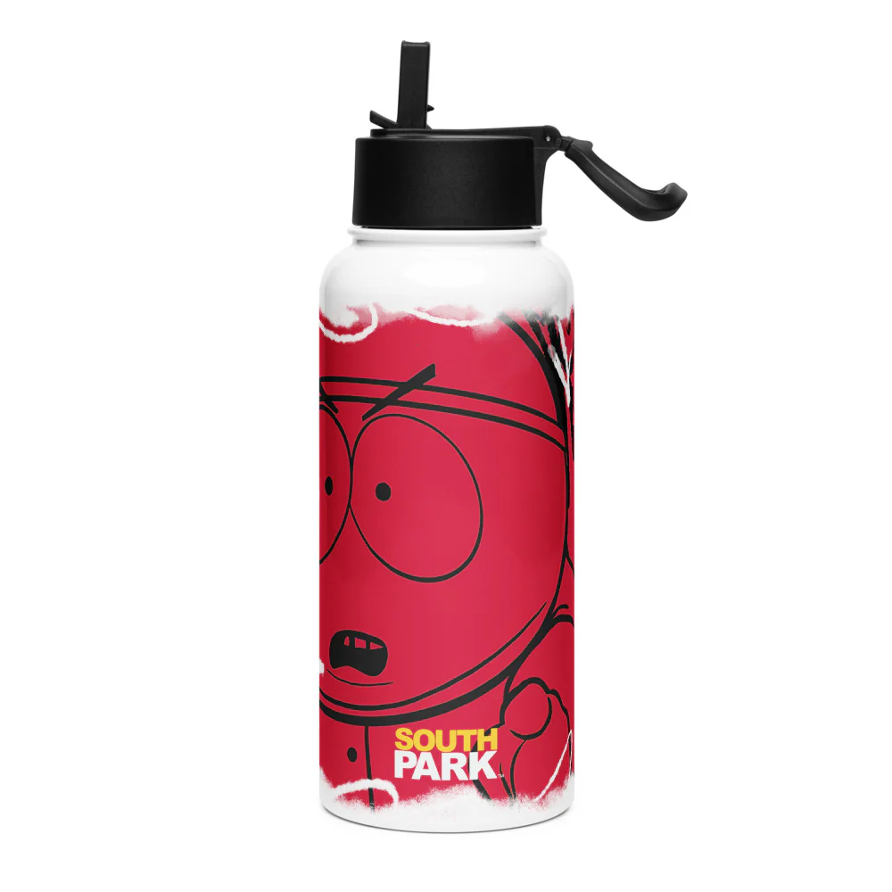 South Park Cartman Screw You Guys Stainless Steel Water Bottle with a Straw Lid